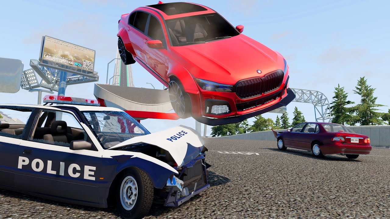 BeamNG Drive FUN - Epic High Speed Car Jumps #2 - YouTube