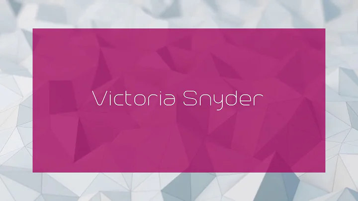 Victoria Snyder - appearance