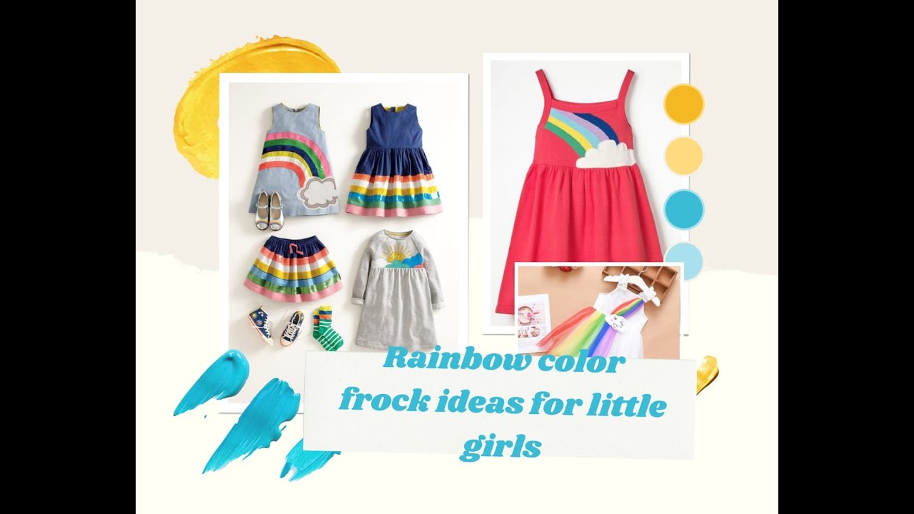 LatestTrendy rainbow color frock ideas for little girls YouTube