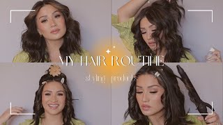 My Updated Hair || Fav. Products + Curling technique