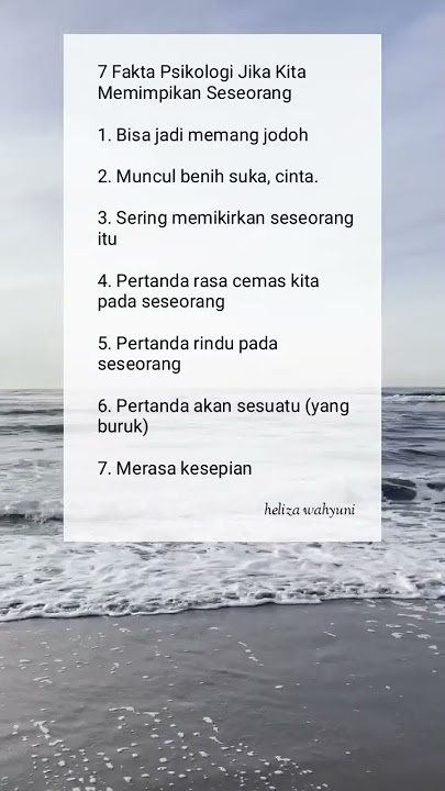 fakta psikologi jika kita memimpikan seseorang #shortvideo #shorts #fakta #mimpi #psikologi #status