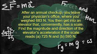 Physics Problem Solver - Force and Interactions F=ma Newtons Laws- Weight on an Elevator Example