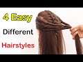 4 Gorgeous &amp; Easy Open Hair Hairstyles For Saree | Hair Style Girl Simple And Easy