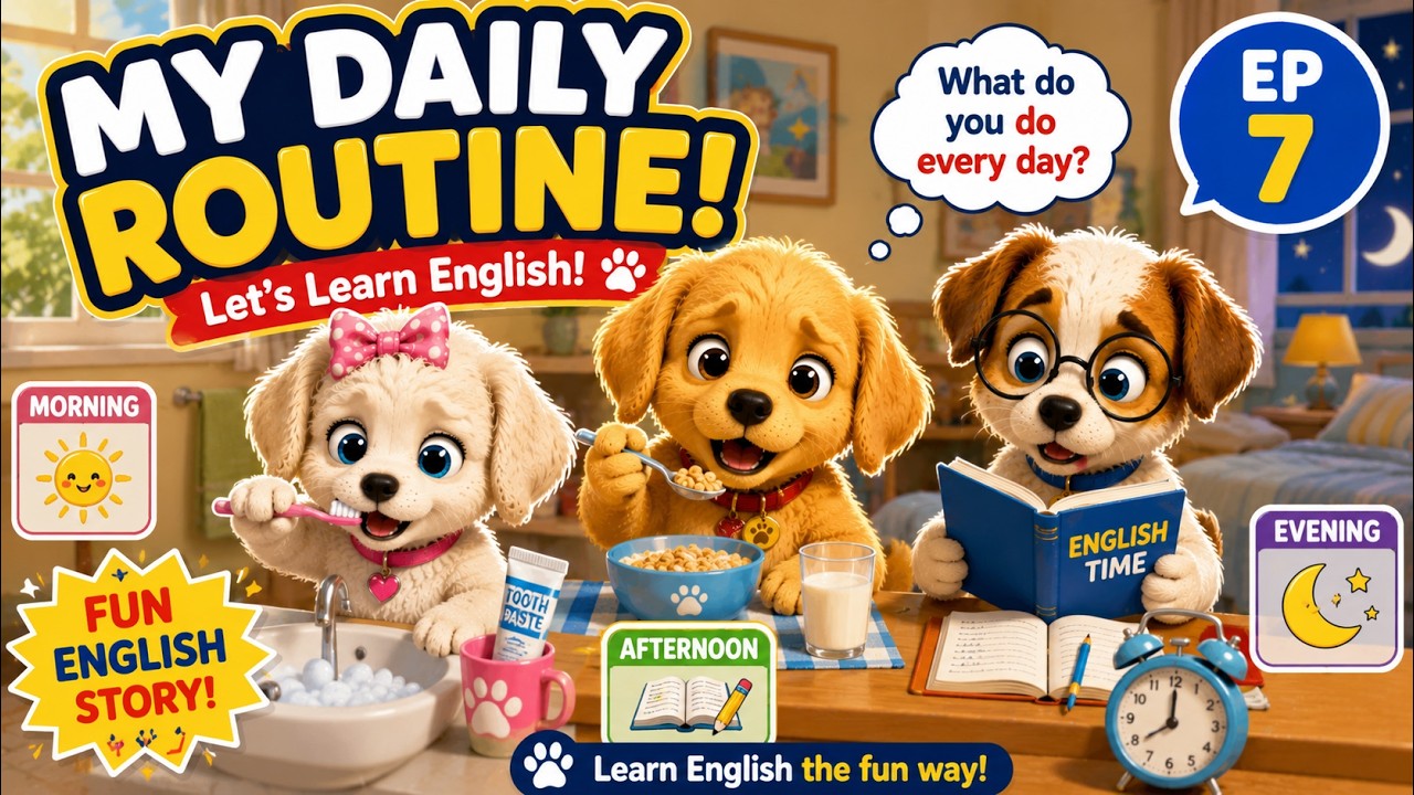 Episode 7 – My Daily Routine | Easy English Story for Beginners (A1 ...