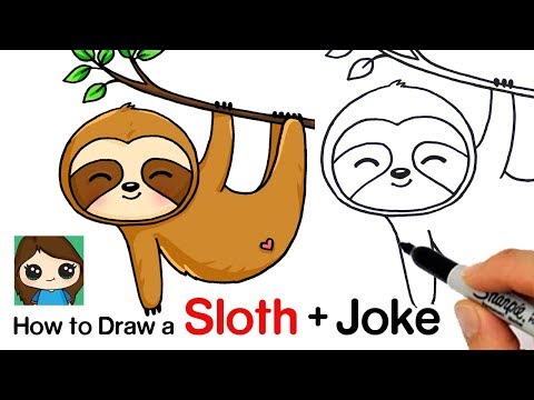 How to Draw a Cute Sloth + Joke Fail?!