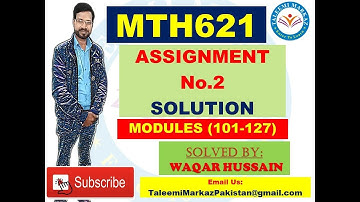 MTH621 Assignment no 2 solution by taleemi markaz