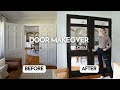 Door makeover  how to add glass to doors
