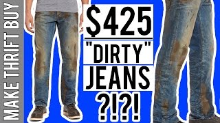 DIY Dirt Jeans | Make Thrift Buy #55 - YouTube