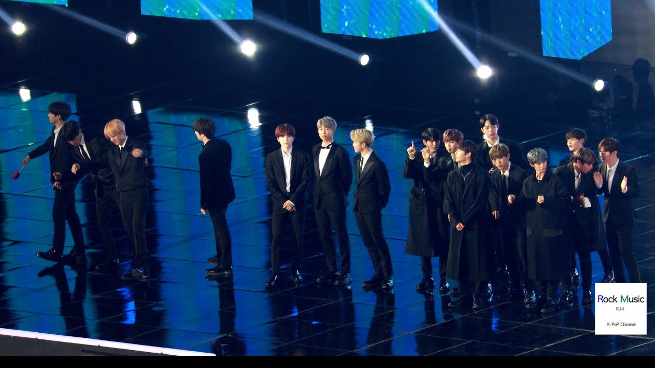 방탄소년단 (BTS) X 워너원(Wanna One) GDA Ending[4K 60P 직캠]@190105 락뮤직