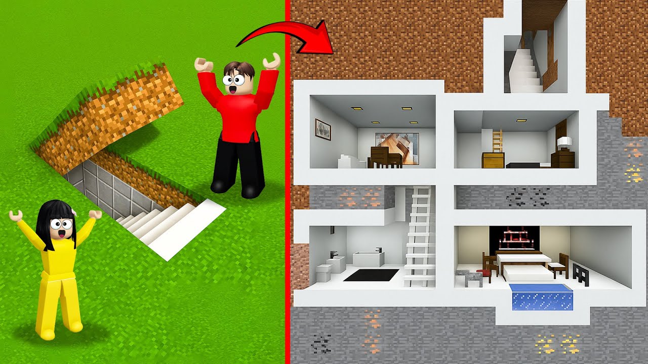 Yuta Mio dan Baby Celine Buat Ruang Rahasia Bawah Tanah Di Roblox | ROBLOX