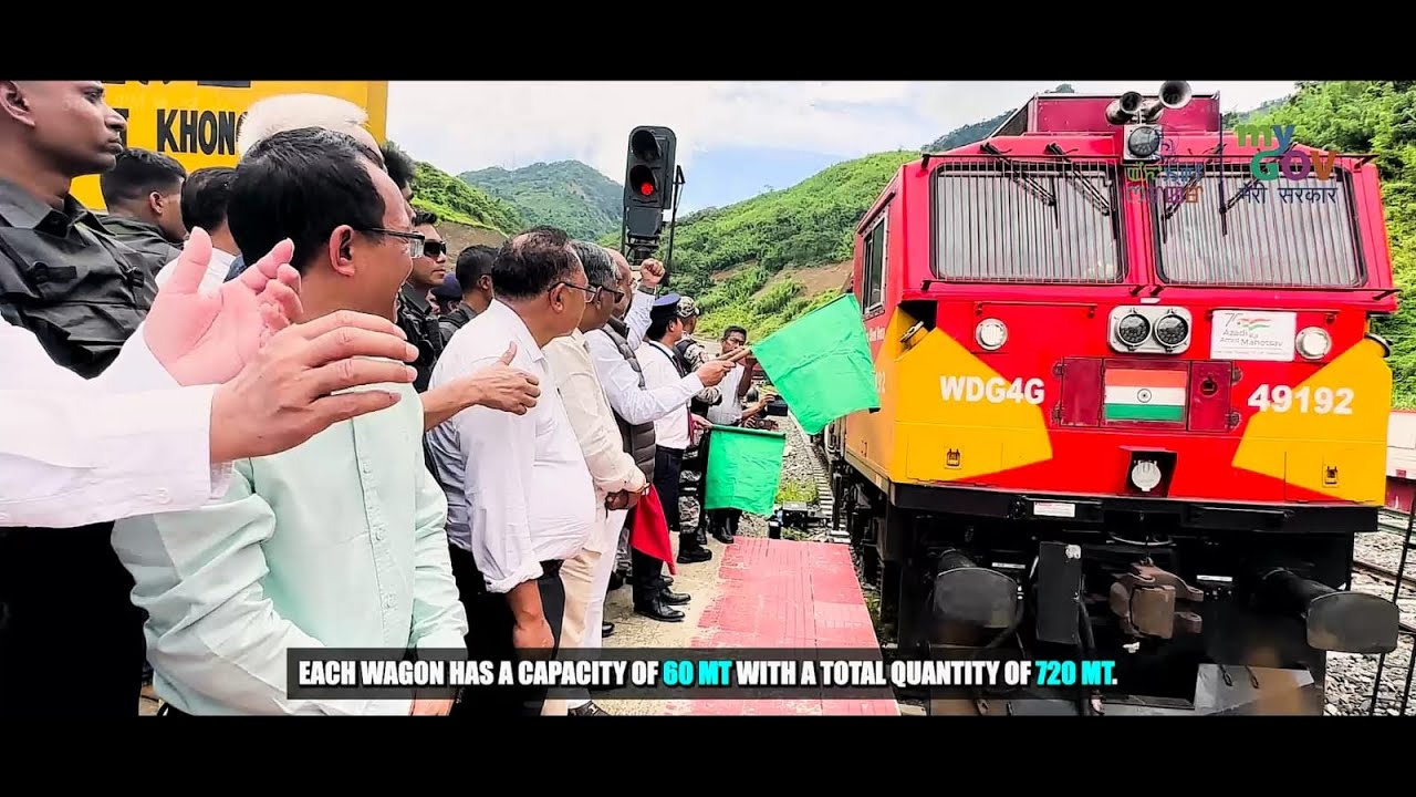 Arrival of the First Goods Train in Manipur at Khongshang Station YouTube