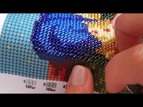 Вышивка бисером в два прокола