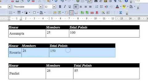 31 Arranging Contents in Tables