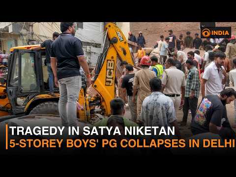 Tragic Collapse in Satya Niketan: Multi-Storey Boys' PG Collapses in South Delhi
