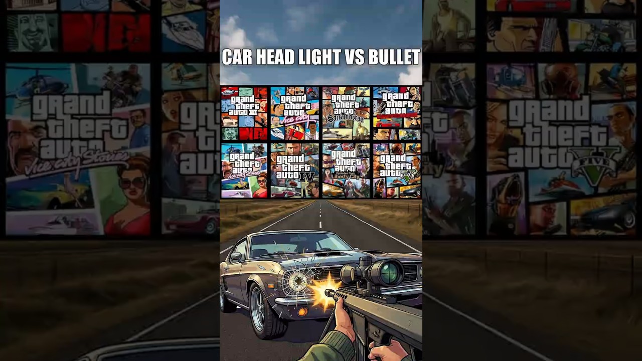 GTA Headlight Physics Evolution (GTA III - GTA V)