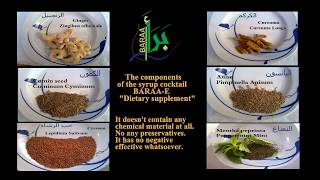 The components of the syrup  BARAA - E   Dietary supplement