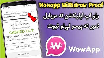WowApp Withdraw Proof Mobile Top Up | Mobile Number Withdrawal