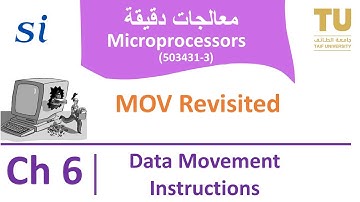 Microprocessors l Chapter 6 Data Movement Instructions l 1. MOV instruction Revisited