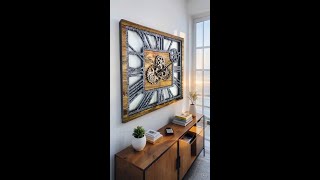 The Gears Clock America Line Model: Wood Black www.thegearsclock.com #wallclock #homedecor