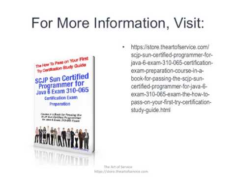 SCJP Sun Certified Programmer for Java 6 Exam 310 065 Certification Exam Preparation Course in a Boo