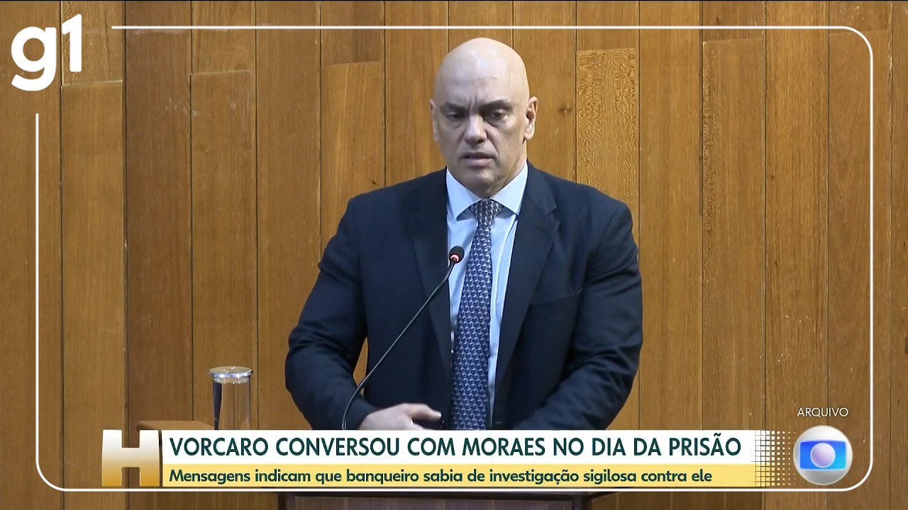 Vorcaro trocou mensagens com Alexandre Moraes no dia em que foi preso pela 1ª vez, diz jornal