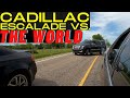 DRAG RACE: Cadillac Escalade vs Infiniti G35 vs Lexus GS 400