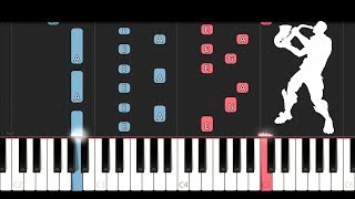 Video thumbnail of "Fortnite Dance - Phone it in (Piano Tutorial)"