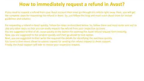 Can I get an Avast refund?