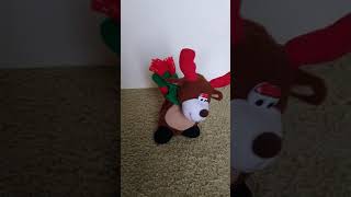 Chrisha Playful Plush 1988 Singing Christmas Reindeer Rudolph the Red-Nosed Reindeer (FOR SALE)