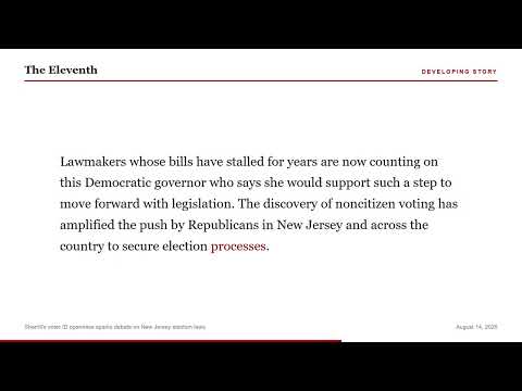 Sherrill's voter ID openness sparks debate on New Jersey election laws