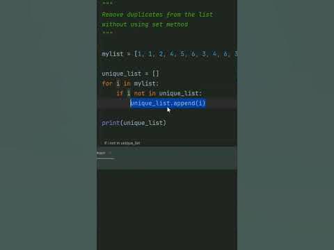 Python Tricks || Easiest way to remove duplicate elements from the list ...