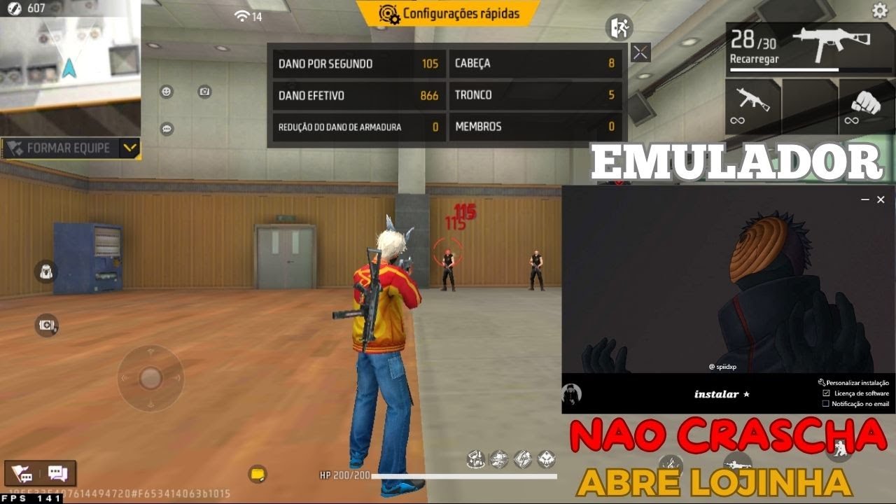 MELHOR EMULADOR 4.240 SUPER LITE 600FPS✅PC FRACO + EMULADOR ANTI CRASH LOJINHA🚀SENSI+FREE FIRE V7A🌌