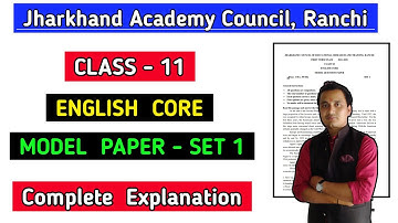 jac class 11 English model paper set 1/ term 1 exams 2022/ Rahul Commerce Academy