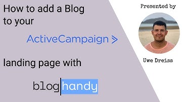 How to add a Blog to your Active Campaign landing page with BlogHandy