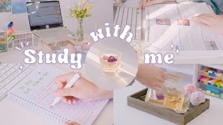 study with me with piano music | Pomodoro (25 min study x 5 min rest)