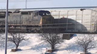 CSX Train Passes CSX Intermodal Train