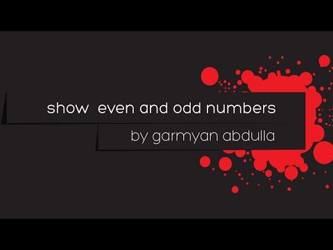 PHP lesson -  how to show  even and odd numbers using php and html