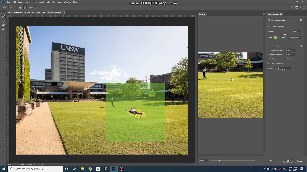 Creating a Composite Image in Part 7, ContentAware Fill. YouTube