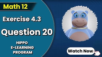 ہر سوال کا حل   | Punjab Class 12 Math | Ch 4 | Ex 4.3  | Question 20 | Pakistan