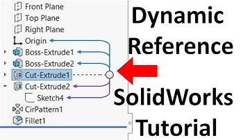 Dynamic reference visualization in solidworks | dynamic reference of features | solidworks tutorials