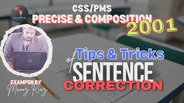 CSS/PMS Sentence Correction Series || Precis & Composition Paper 2001