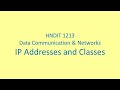 IP Addresses and address classes