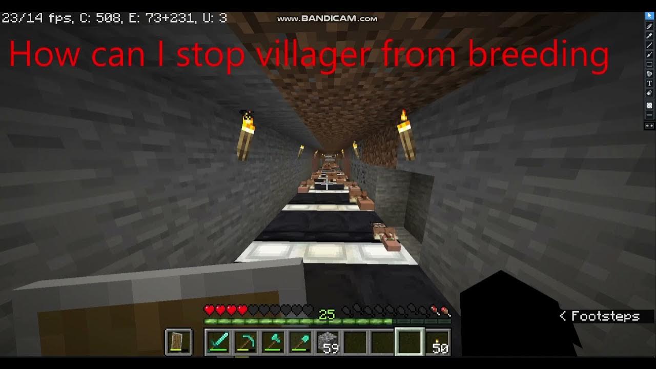 Minecraft How to stop villagers from breeding? YouTube