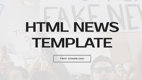 Bootstrap News Template - Free HTML Website Templates