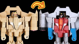 Cardboard DIY Coloring STAR SCREAM from TRANSFORMERS　スタースクリームに色塗ってみた