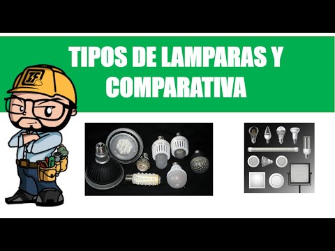 TIPOS DE LAMPARAS Y COMPARATIVA.