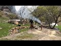 Nomadic life on a rainy day: making a local buttermilk soup on a rainy day