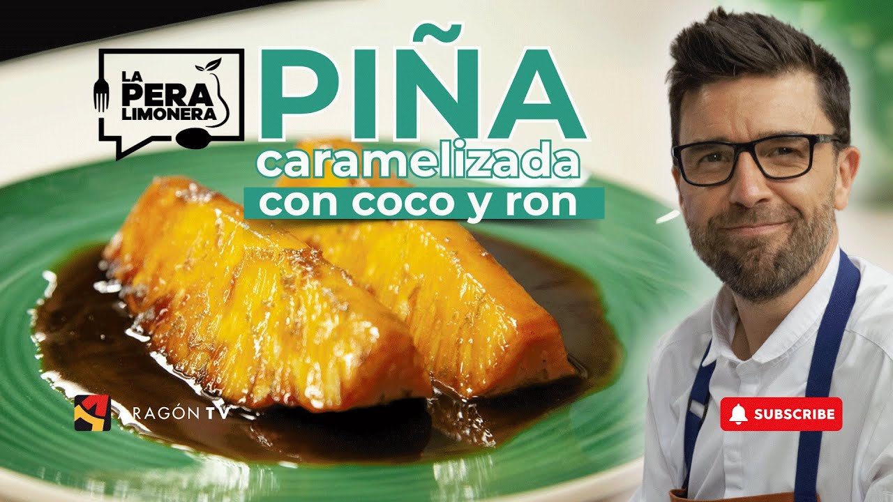 Piña caramelizada con Coco y Ron