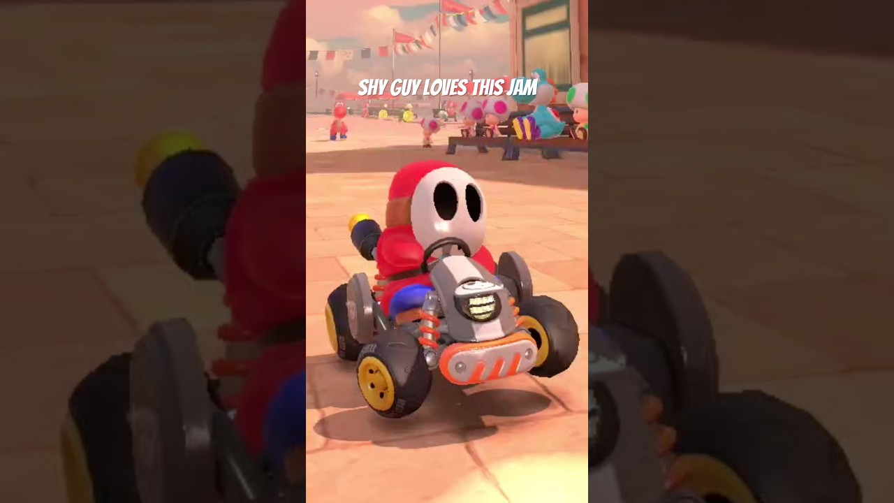 Shy Guy dancing to his own jam | Mario Kart World