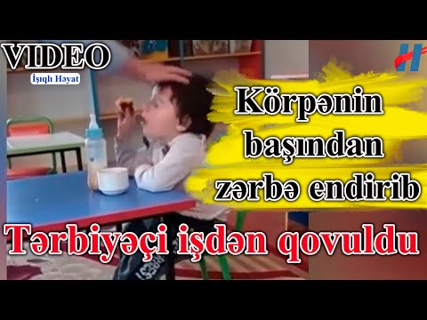 Bakıda uşaq bağçasında dəhşət - Körpəni döyən tərbiyəçi görün kim imiş